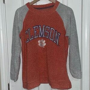 Clemson Tigers Press Box Royce Apparel Terry Cloth Sweat Shirt Size Medium
